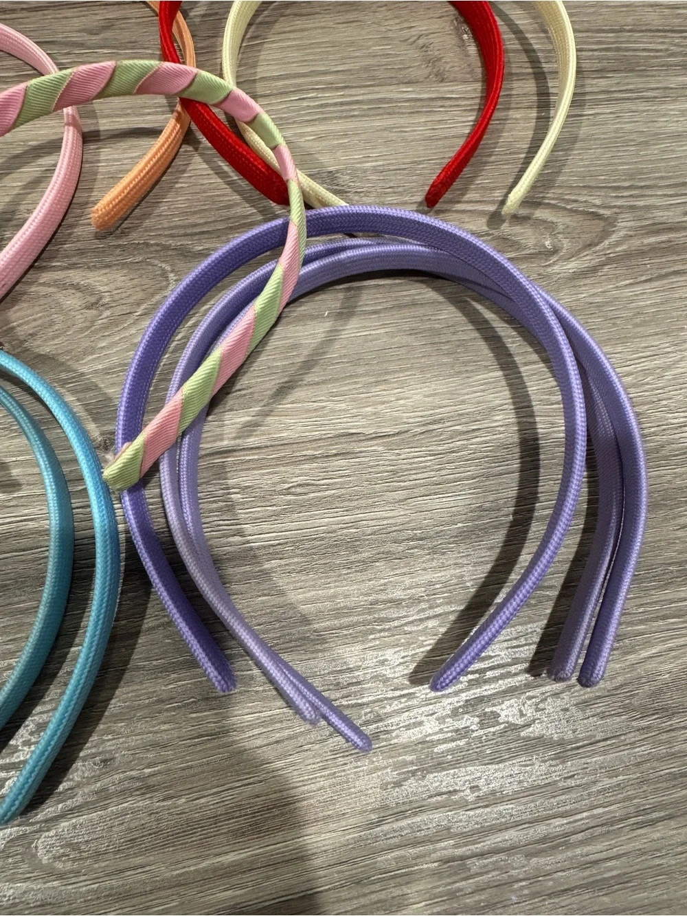 Lot Of 10 Girls’ Multi-Color Fabric Headbands - Set of Bright Colors - Like New